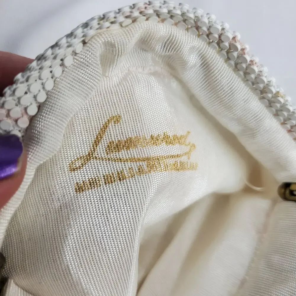 Vintage Iridescent Pinch Open Small Clutch